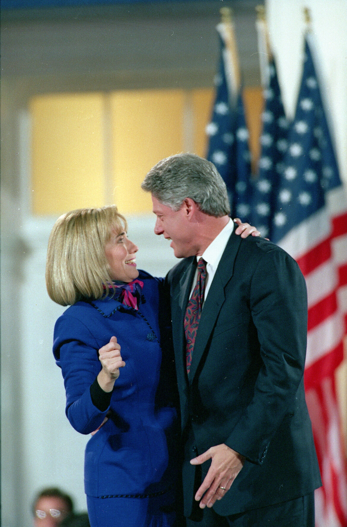 1992: Wins election as nation's 42nd president